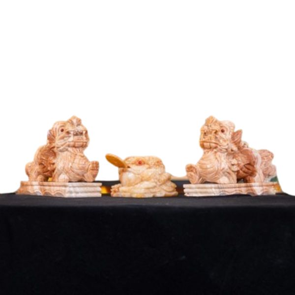 Tỳ hưu phong thuỷ đá Ngọc Hoàng Long dài 15cm