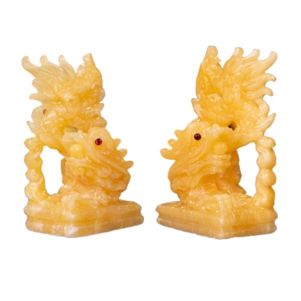 Cặp tượng rồng đá phong thuỷ LVPT12cm