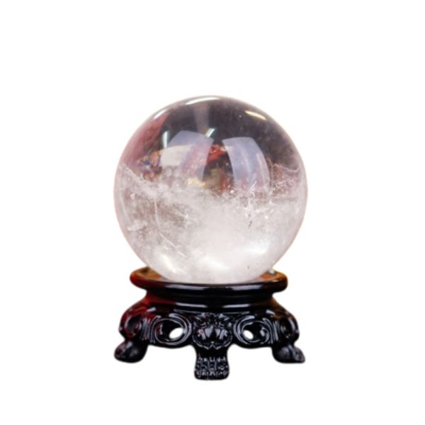 Quả cầu thạch anh trắng DK10CM