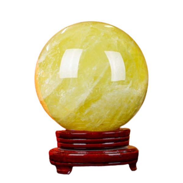Quả cầu thạch anh vàng
