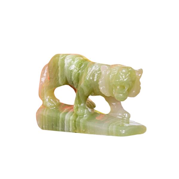 Tượng hổ đá Onyx xanh LVPT10cm