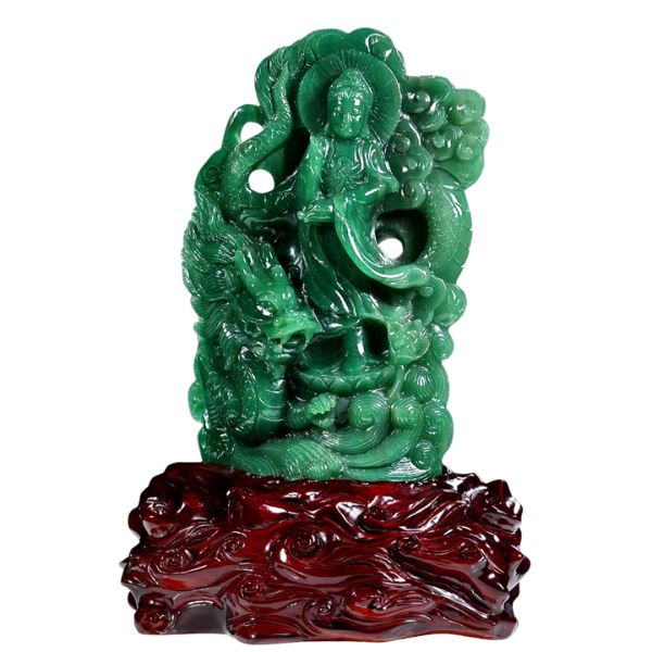 Tượng Quan Âm Bồ Tát Xanh Tự Nhiên