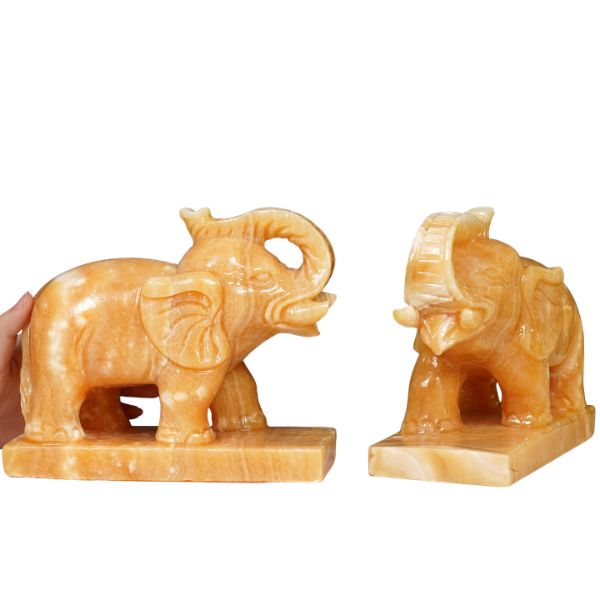 Tượng voi đá phong thủy VLPT14cm