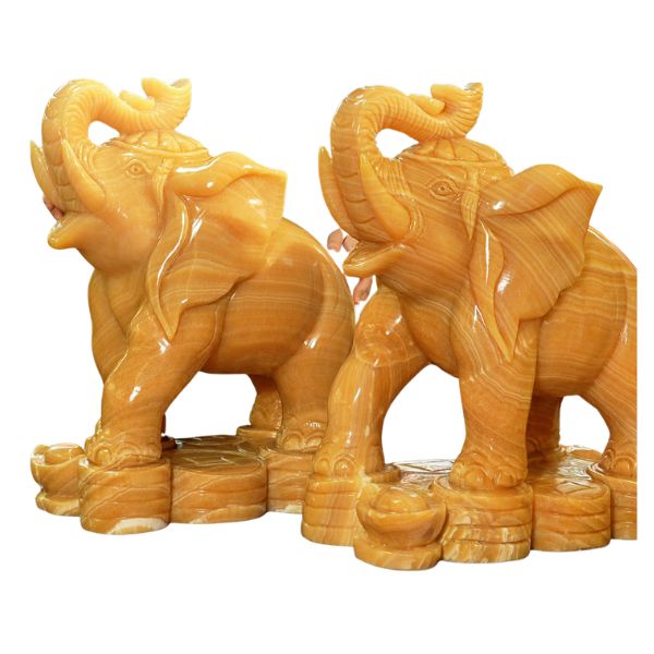 Tượng voi đá phong thủy LVPT60cm